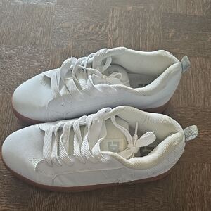 DC Men's White and Gum Sole Sneakers